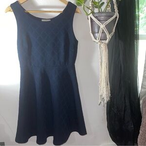 Le Lis Navy Textured Mini Dress